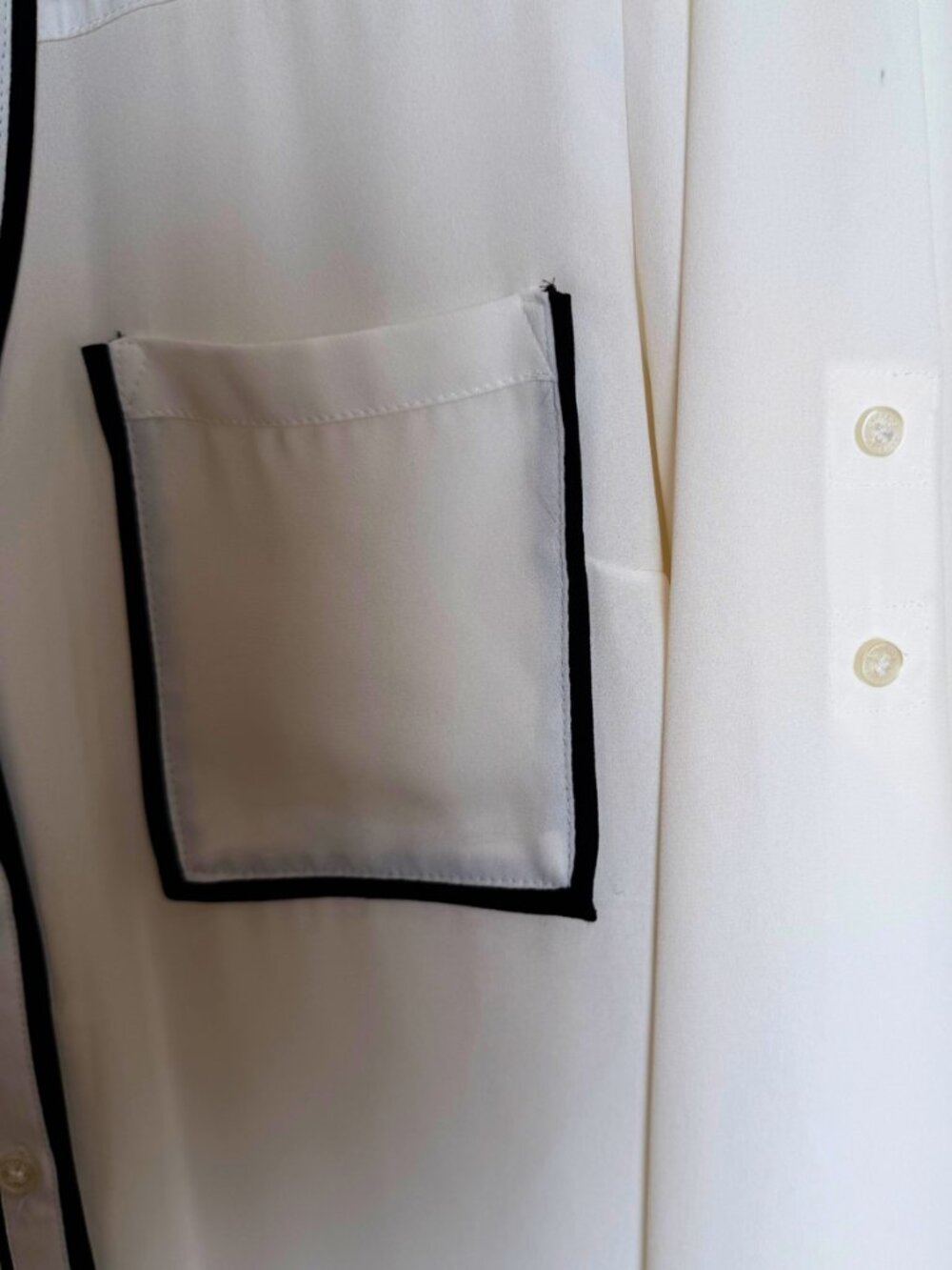 Medium - Express Portofino Shirt - White with Black Trim - VGC - Picture 7 of 7